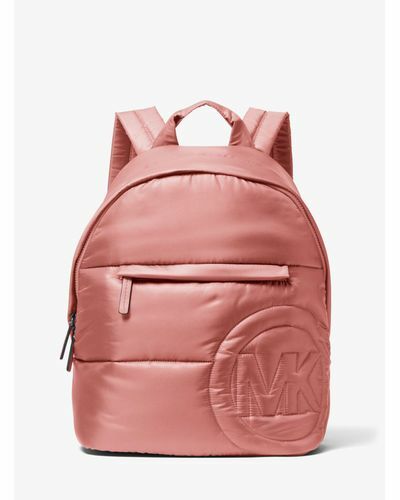 Quilted Metallic Nylon Backpack $498 