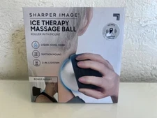 Sharper Image Ice Therapy Massage Ball Roller w Suction Mount