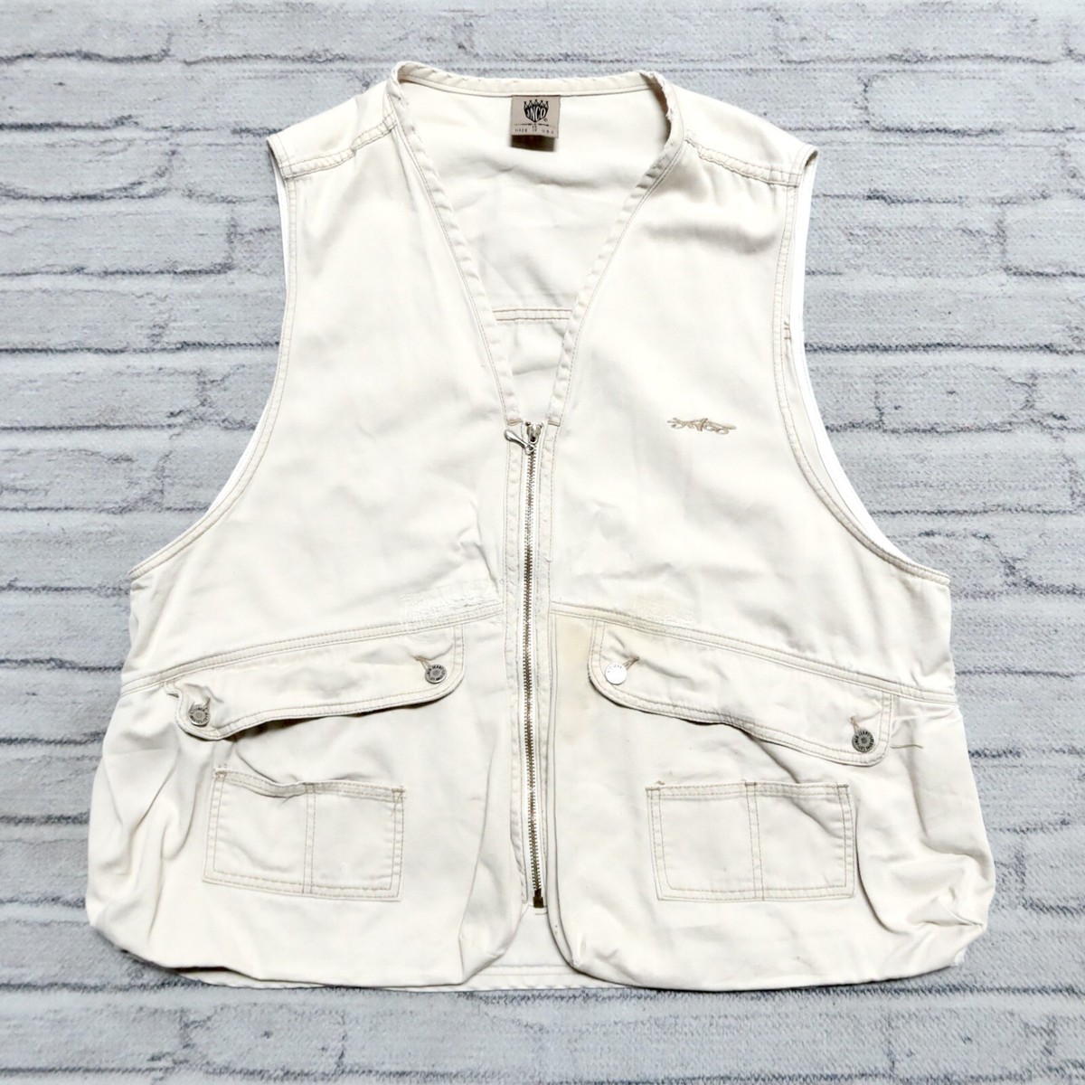 90s Samco Nylon Vest USA製 Vintage Asics Vest Mens Large Brown Japan Tactical