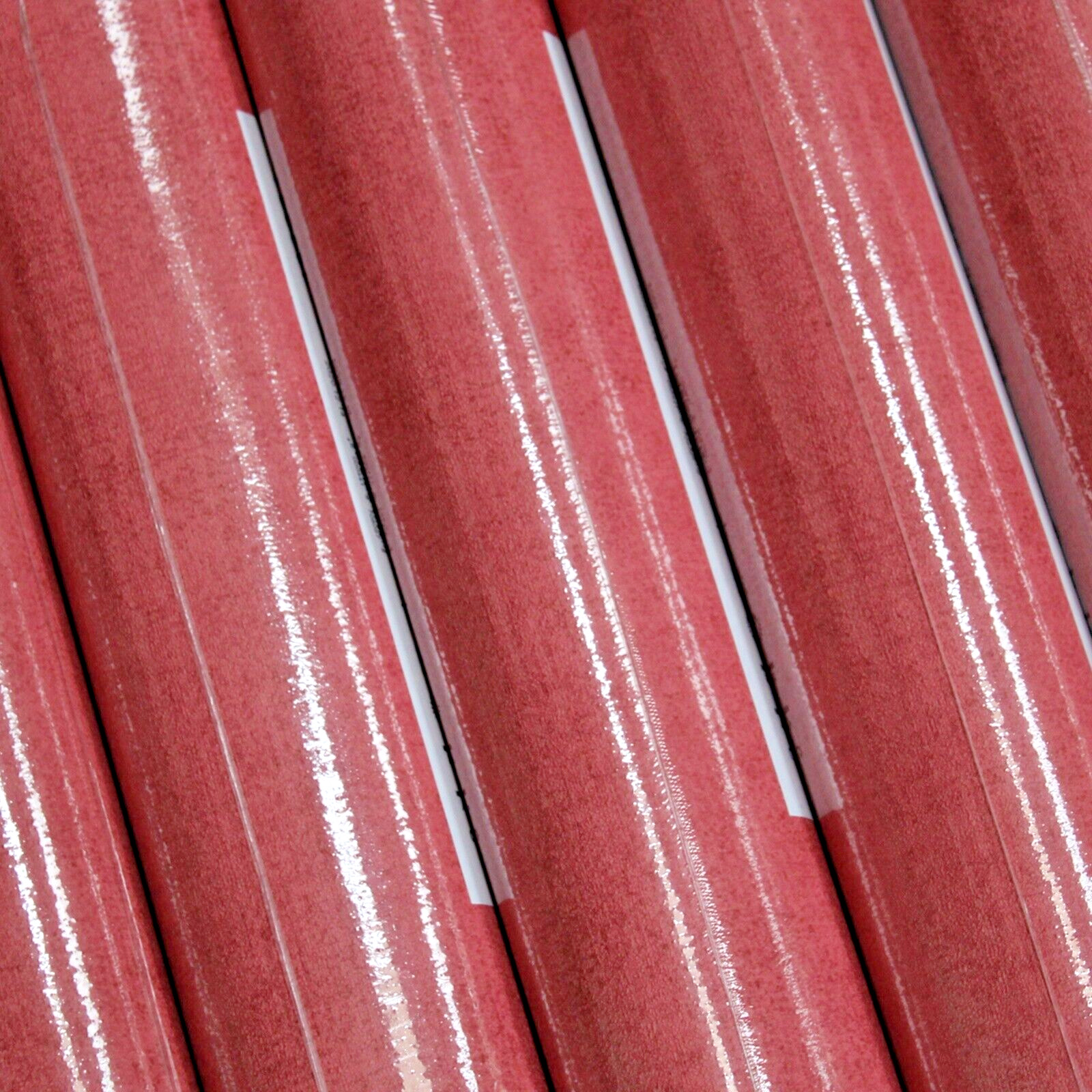 6 Roll Plain Wallpaper Red PinkVinyl Textured Paste the Wall Salmon Heavy Thick - Image 3