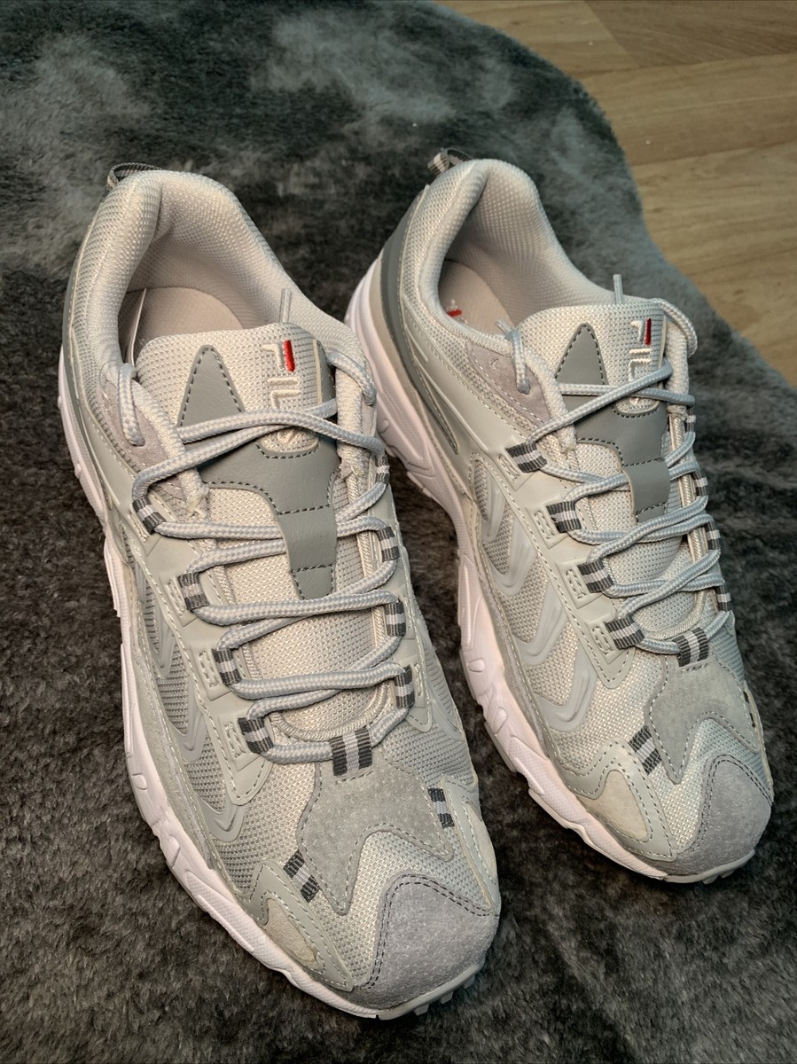 FILA LADIES UK EU 38 RAVAGEMENT GREY SILVER MESH TRAINERS T