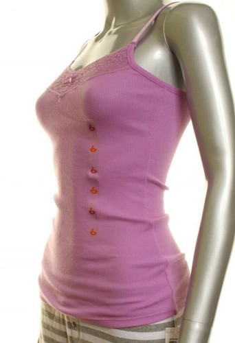 Jenni Intimates Pajama Lounge Tank Top Lace Pink Adjustable Strap Lace S NWT - Picture 3 of 4