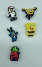 SpongeBob Squarepants Shoe Charms 5 Pieces PVC Rubber Water Resistant Charms