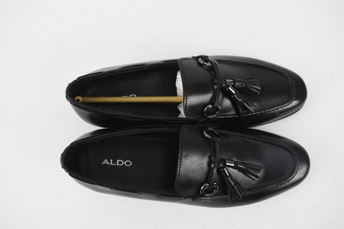 Aldo Mens Black Leather Tassel Dress Loafer Slip On Shoes Size 7 - Picture 10 of 12