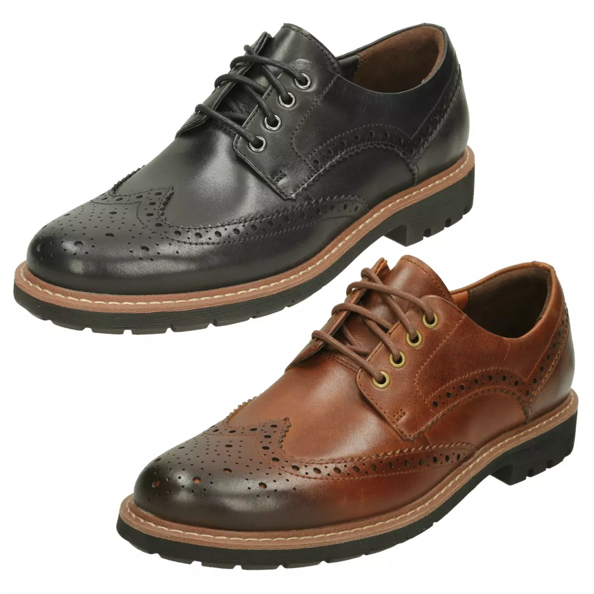 Clarks blue sales brogues