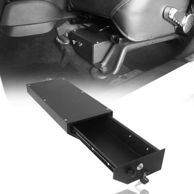 Black Lockable Under Seat Storage Box Security For Jeep Wrangler JK 07-10 07-18