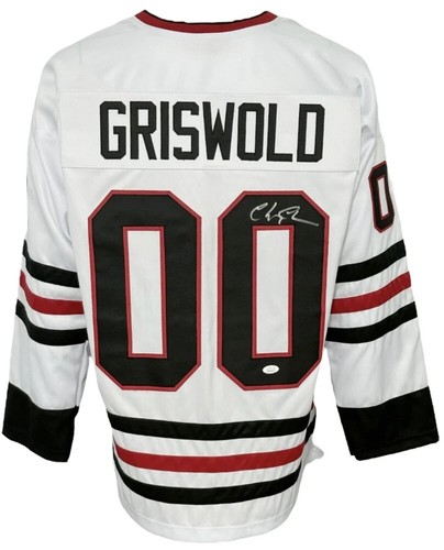 Chevy Chase Autographed Clark Griswold Christmas Vacation Hockey Jersey JSA COA