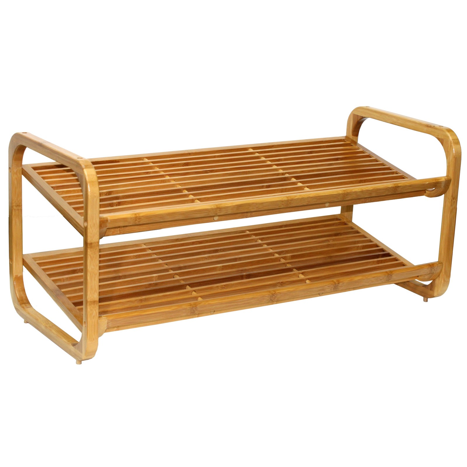 Oceanstar SR1224 2-Tier Bamboo Shoe Rack, Natural | eBay