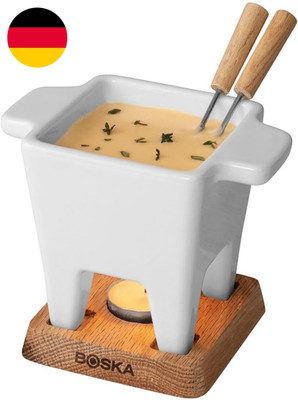 Boska Tapas Fondue Bianco - Kleines Fondueset - Für Käsefondue Und Warme Saucen 