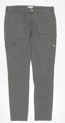 Witchery Damen grau Cargohose Größe 12 Baumwolle
