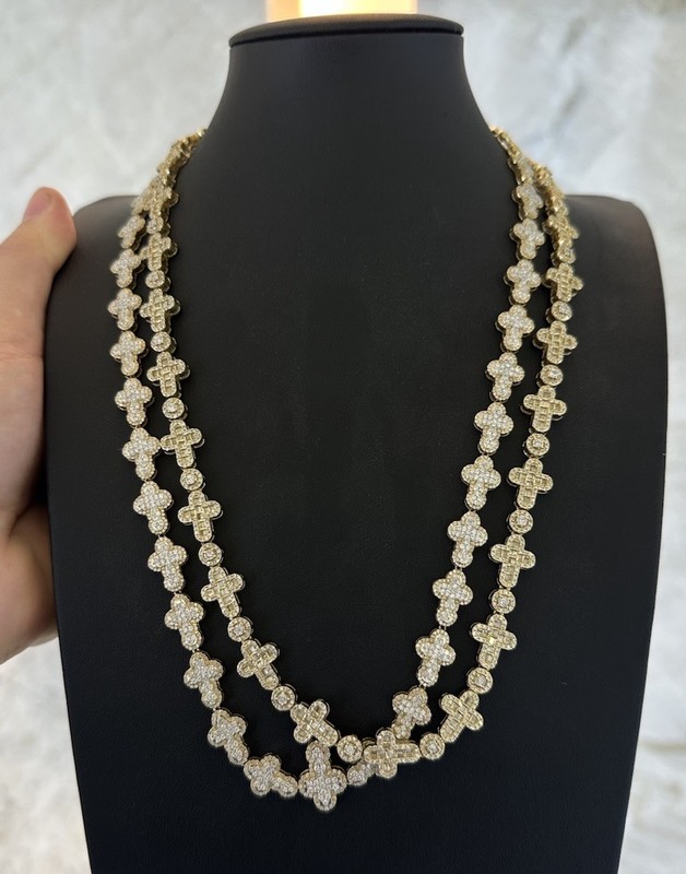 10K Chain infinity Cross 22 in,  Natural Diamond ( $13,500 Each chain ) 