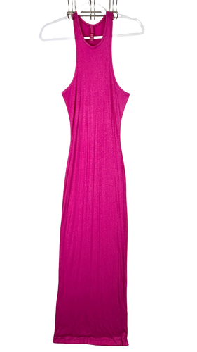 RAR Neu ohne Etikett Skims Schimmer Tank Kleid Hot Pink Gr. M gerippt lang Modal figurbetont