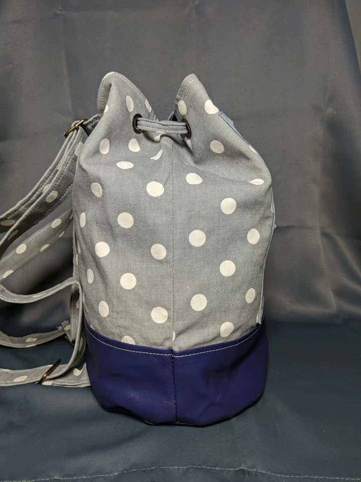 RARE & UNIQUE KNICK-KNACK PATTY SACK, POLK-A-DOT & FAUX PURPLE LEATHER BACKPACK - Image 4 of 4