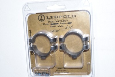 LEUPOLD 30MM Scope Rings  Steel Matte Black Low 51718 #MA