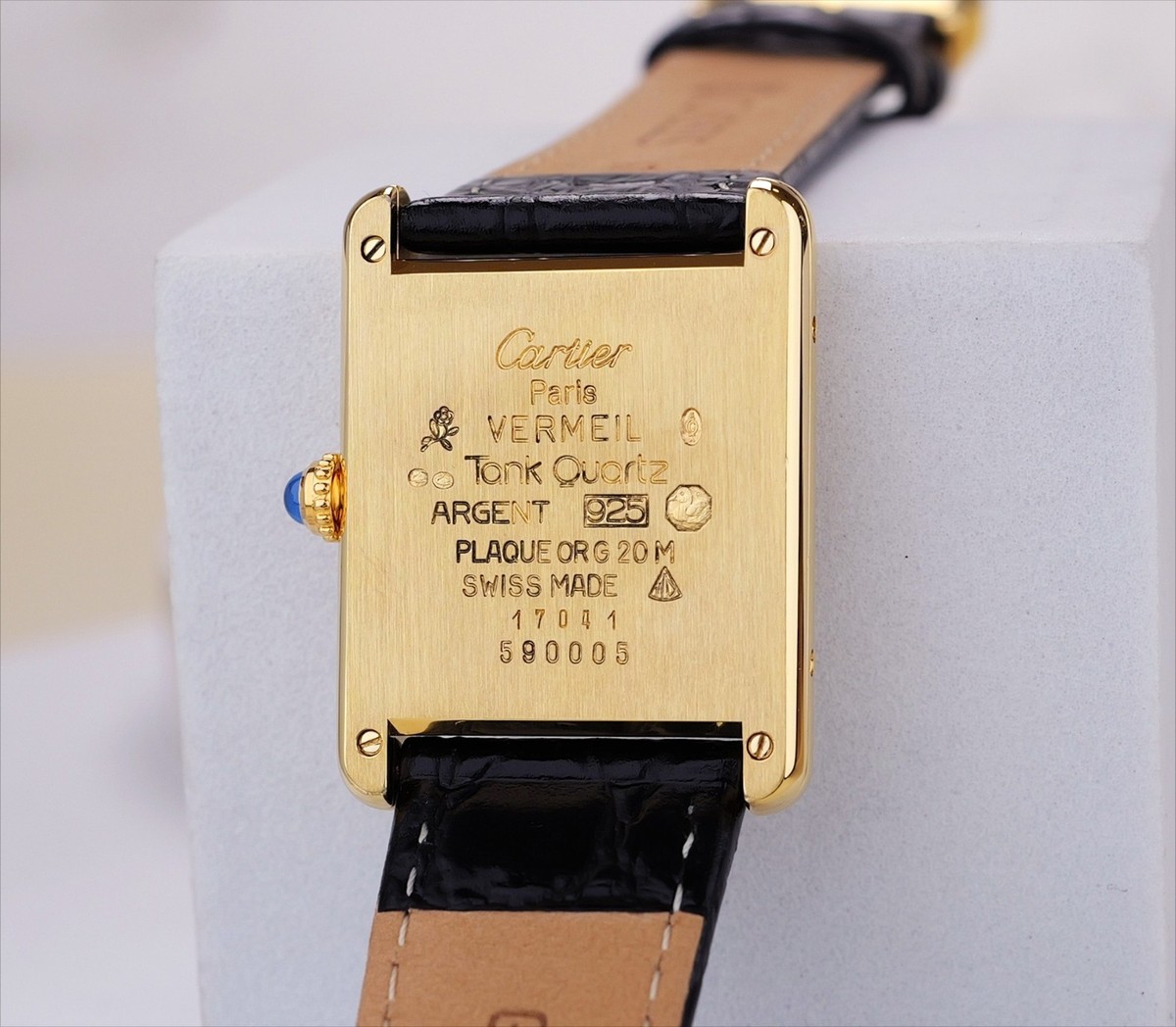 Cartier Watch Must Tank Ivory Dial Roman index LM 23mm Mens Quartz