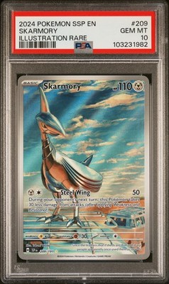 2024 POKEMON SSP EN-SURGING SPARKS ILLUSTRATION RARE #209 SKARMORY