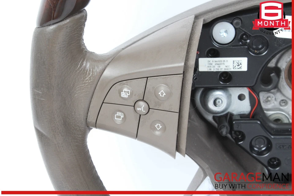 06-08 Mercedes X164 GL550 ML550 R500 Steering Wheel Black 1644603503 OEM - Image 2 of 4