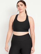 Old Navy Medium Support Racerback Sports Bra-Black-Size 2X-NWOT