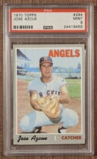1970 Topps #294 Jose Azcue California Angels Original Baseball Card PSA 9 Mint