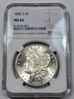 1882 S $1 Morgan Silver Dollar NGC MS66 San Francisco Great Luster *M358