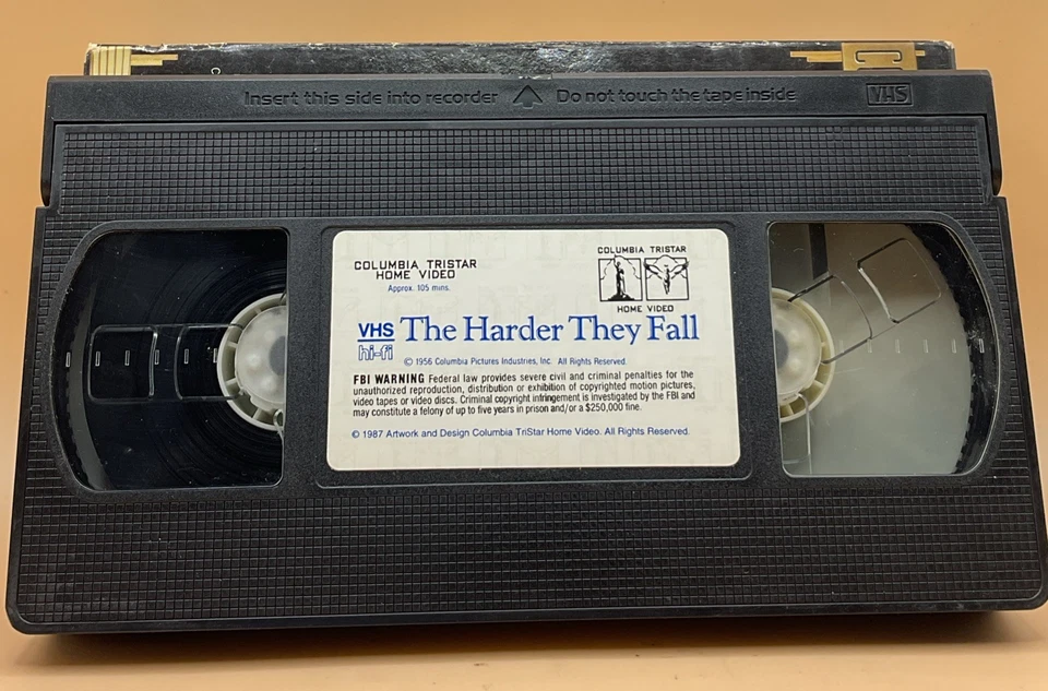 The Harder They Fall VHS 1956, 1992 Humphrey Bogart **Buy 2 Get 1 Free** Foto 3 de 3