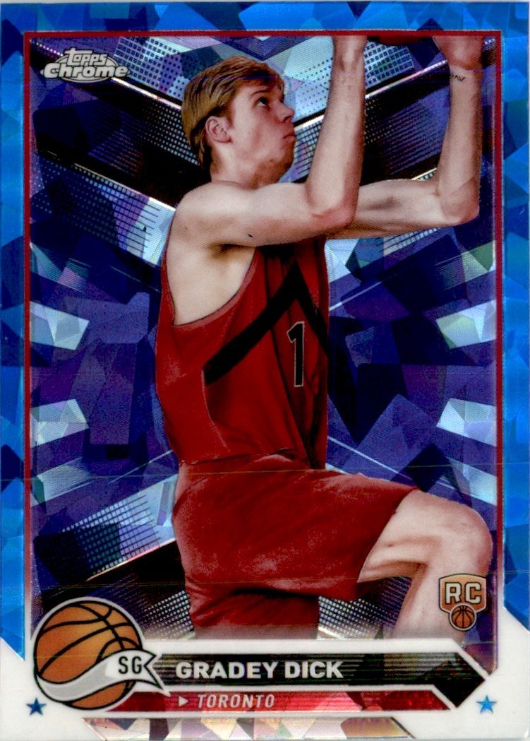 Gradey Dick 2023-24 Topps Chrome Sapphire RC #169 Toronto Raptors