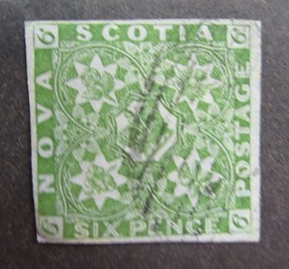 nystamps Canada Nova Scotia Stamp # 4 Used $675 L3x422
