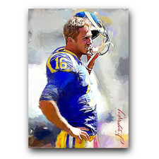 Jared Goff #5 Art Card Limited 31/50 Edward Vela Signed (Los Angeles Rams)