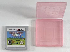 Hello Kitty Picnic w/ Sanrio Friends (Nintendo 3DS, 2012) Game Cartridge & Case