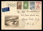DR WHO 1952 FINLAND FDC OLYMPICS COMBO SEMI POST M72216