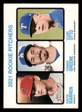 2022 Topps Heritage #70 Austin Warren RC/Conner Greene RC/Glenn Otto RC