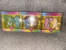 Care Bears Flocked 2 Pack Mini Figures Collectible Care Bear Figurines Set of 3