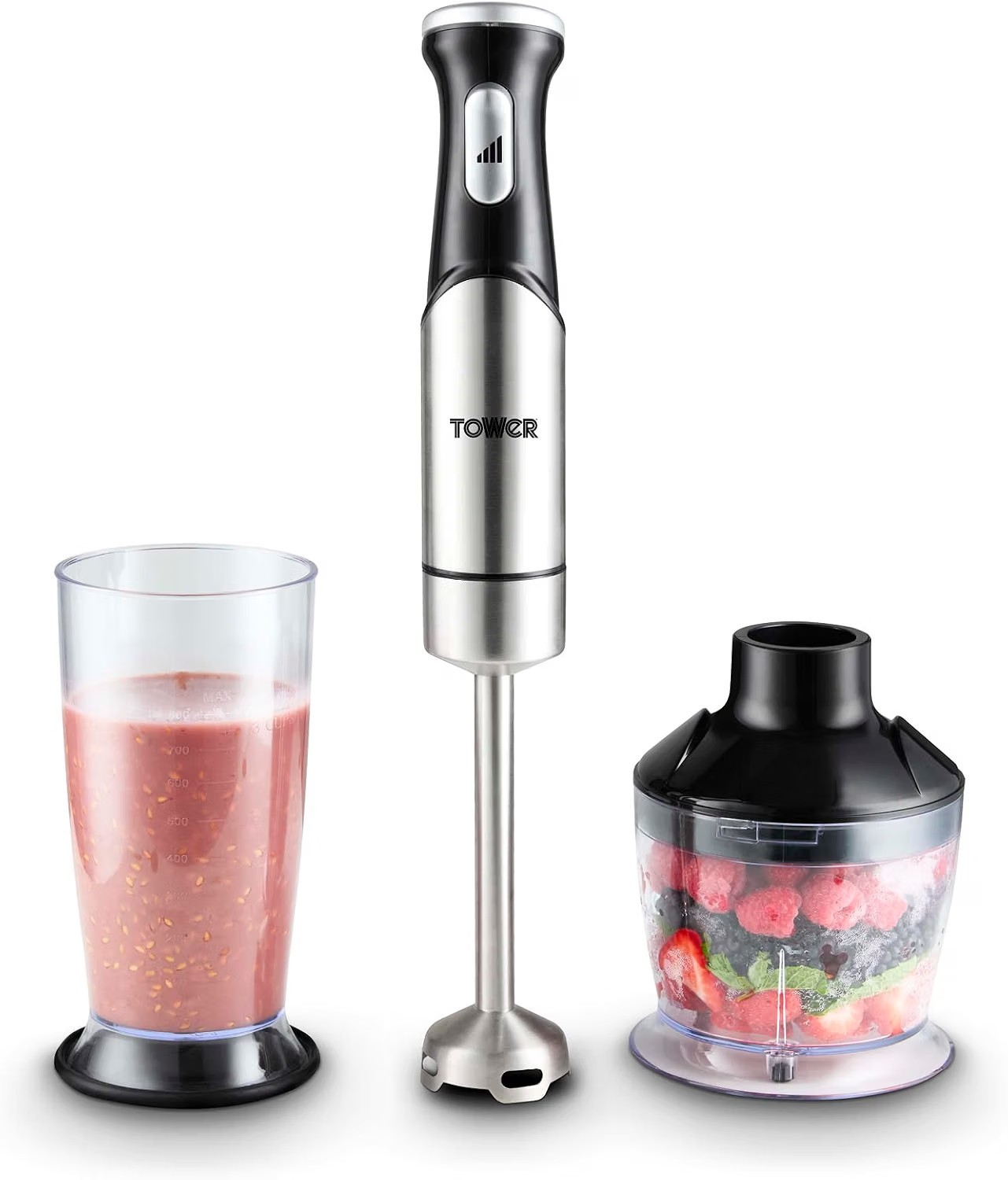 Tower 1200W 3 In1 Hand Blender Stainless Steel Black 800Ml - Image 7