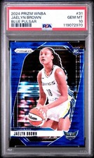 2024 Panini WNBA Prizm Jaelyn Brown RC #31 Blue Pulsar 40/199 Wings PSA 10