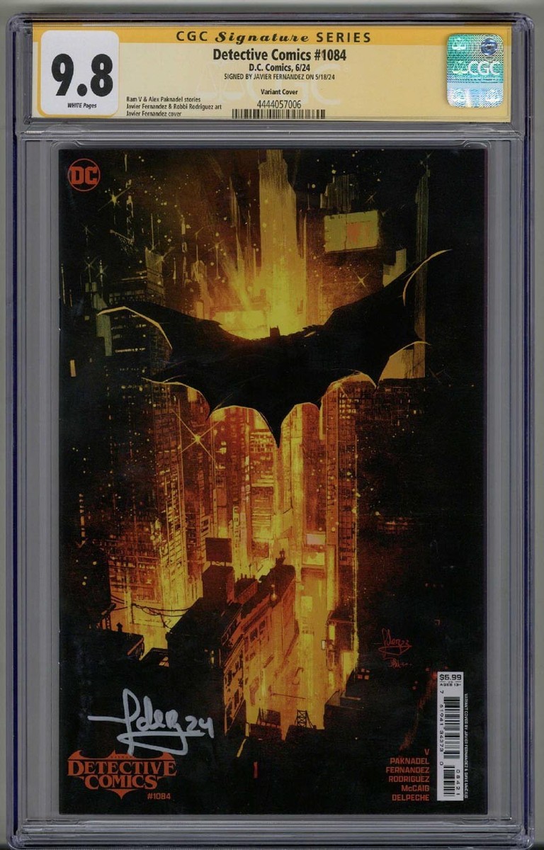 DETECTIVE COMICS #1084 CGC 9.8 SS SIGNED JAVIER FERNANDEZ VARIANT