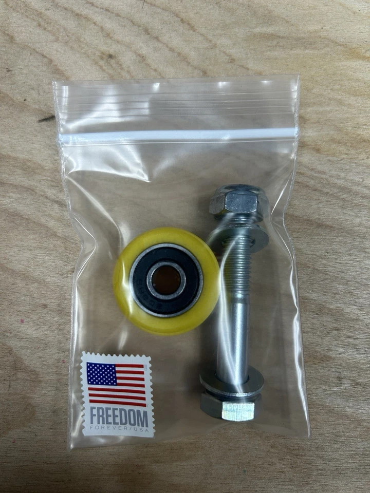 Cadena de doble rodamiento HONDA 250R Delrin CNC Race guía de rodillos amarilla TRX ATC Foto 3 de 4