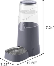 8L Automatic Pet Waterer Gravity Stainless Steel Water Feeder Dispenser Large