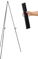 U.S. Art Supply 63" High Metal Folding Display Easel - Adjustable Height….
