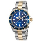 Invicta Men's Watch Pro Diver Quartz Blue Dial Two Tone Steel Bracelet 22058