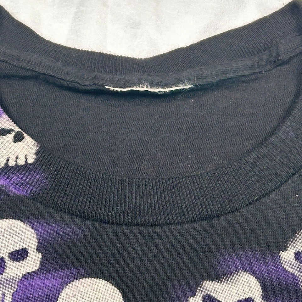 Vtg 1999 Liquid Blue Black T-Shirt Biker Bulldog Tattoo Size XL(?) - READ - Image 2 of 4