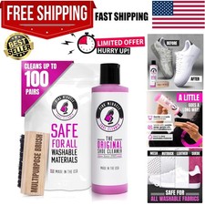 Essential Shoe Care Kit: 4oz Concentrated Cleaner  Multi-Purpose Brush Combo