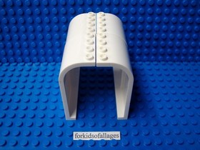 LEGO 2571 (4 pcs) Panel 3x4x6 Curved Top White (Star Wars 7659, Town 6396, 7635)