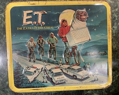 Vintage 1982 E.T. The Extra Terrestrial Metal Lunchbox Aladdin