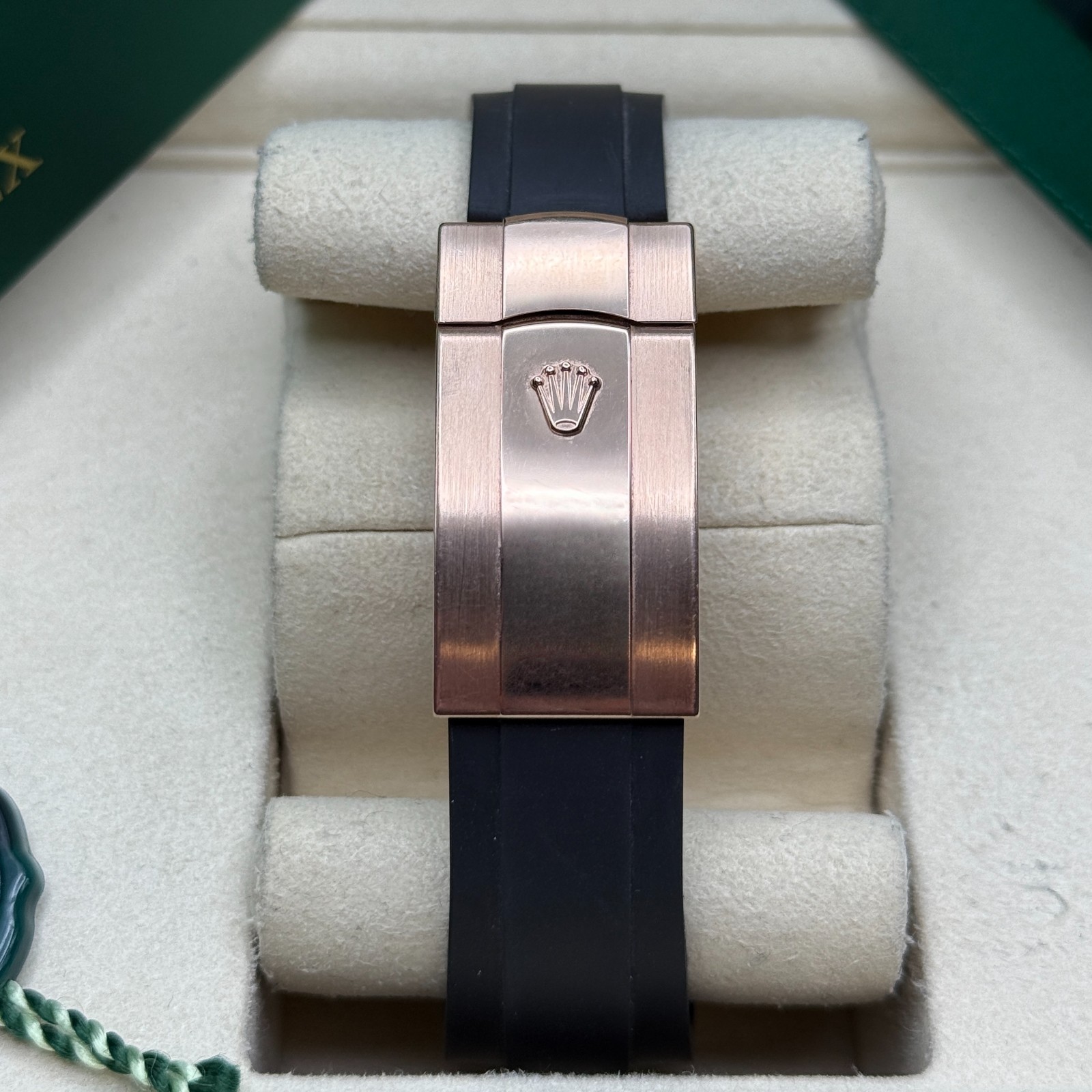 Rolex Sky-Dweller White Index Dial Rose Gold Fluted Bezel Oyster Flex Bracelet image 6
