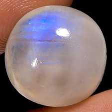 100 Natural Rainbow Moonstone Round Cabochon Gemstone 15.5 Ct 14X14X7mm X-28751