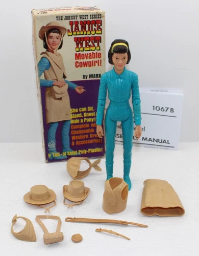 Vintage Marx Janice West #1067B Excellent in Box Figure w/ All Accessories