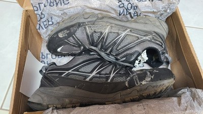 The North Face Storm TR Hiking Trail Shoes Mens 9.5 Black Gray EUC