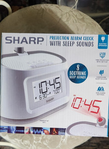 SHARP Projection Dual Alarm Clock with 8 Soothing Sleep Sounds