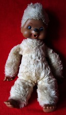 Tiemi DDR Monchichi Puppe ca 1979 Sonneberg Plüschtier L 38 cm Stofftier Creme
