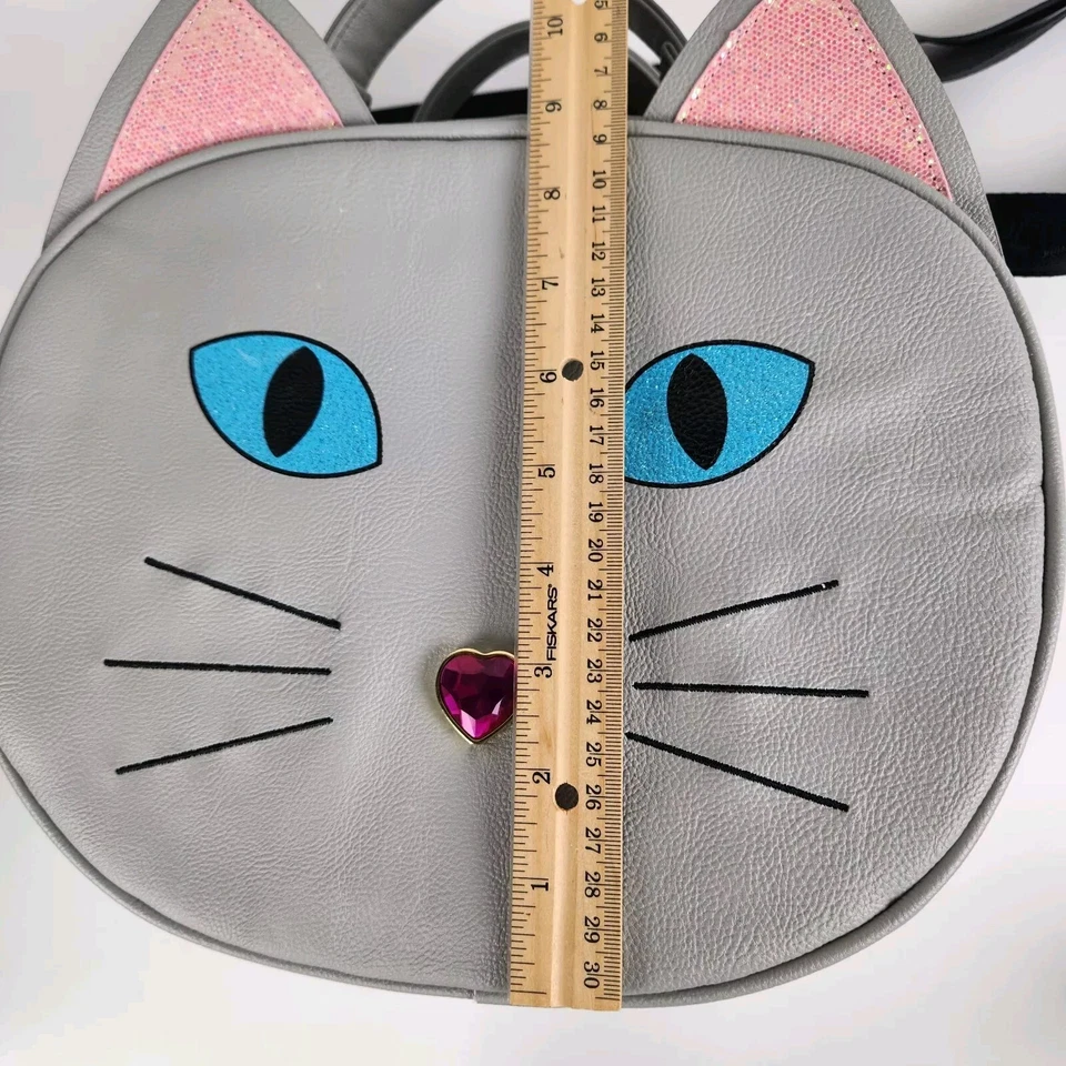 Betsey Johnson Cat Face Insulated Lunch Bag Crossbody Kitty Mouse Zipper - Image 4 of 4